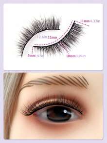 20 piezas de pestañas postizas de fibra de 11 mm que duran mucho y tienen un aspecto natural, extienden la forma del ojo - Multicolor - Ver 4