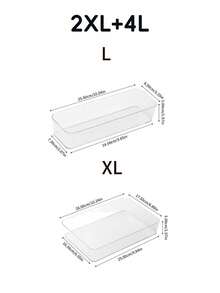 桌面化妆品收纳盒，透明塑料抽屉组合收纳套装，透明梳妆台收纳盒，精致收纳盒，桌面抽屉隔断收纳盒，适用于收纳化妆品、珠宝、厨房小工具、卧室、浴室、办公室、派对桌面抽屉装饰 - 無色 - 查看 17