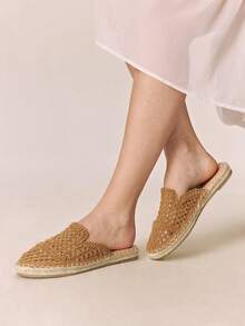 Styleloop 女士平底套脚鞋，波西米亚风、美式复古风、西部风，适合度假、音乐节、派对等场合。 - 棕色1 - 查看 3