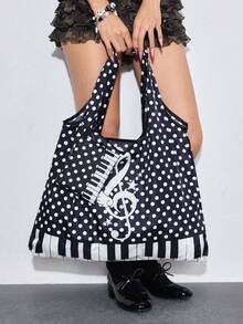 琴鍵波點音符翅膀