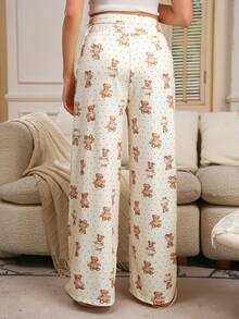 GentleRue Maternity 孕妇休闲针织印花裤 - 杏色 - 查看 2