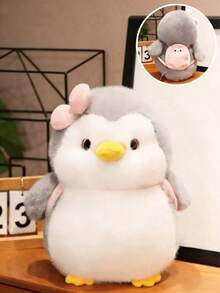 POKOJA LAND 1个9.84英寸毛绒企鹅玩具，送给朋友的可爱创意玩具，企鹅情侣背包，企鹅抓娃娃机玩具，睡觉时可以抱着的玩具，生日礼物 - 彩色 - 查看 6