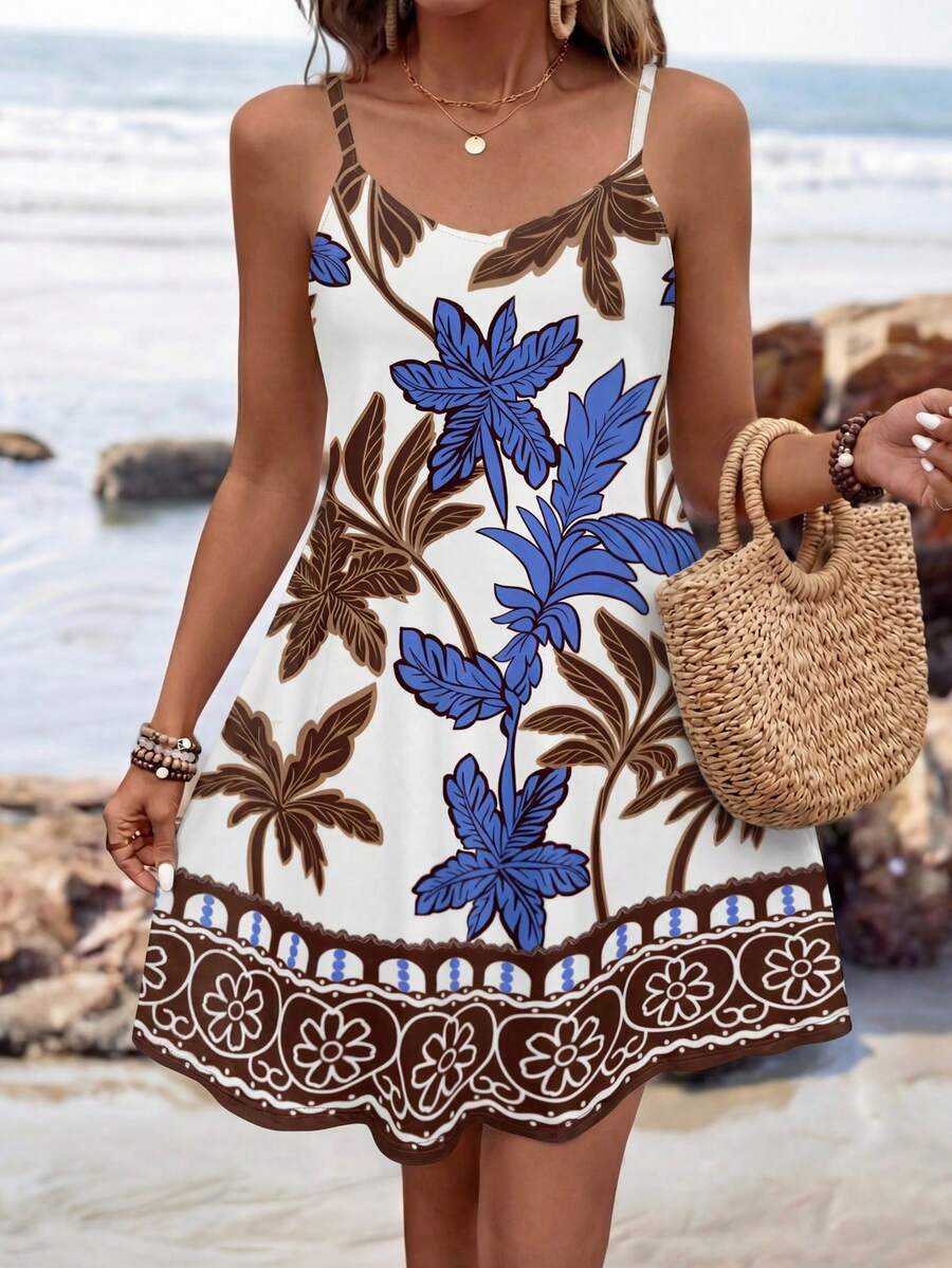 Sylviya Phong cách giản dị, tối giản, bohemian, thanh lịch, lãng mạn, retro, họa tiết hoa, phù hợp cho bãi biển, kỳ nghỉ, mùa xuân/hè. Áo hai dây ngắn dệt kim thoải mái dành cho nữ, thích hợp cho kỳ nghỉ. - Nhiều màu - Xem 1