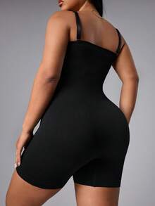 Rhythm Era Plus Size Women Seamless Sports Jumpsuit - Black - View 2