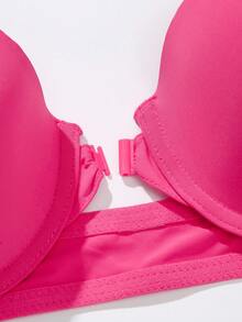 SHEIN 1pc Women's Underwire Bra - Hot Pink - View 6