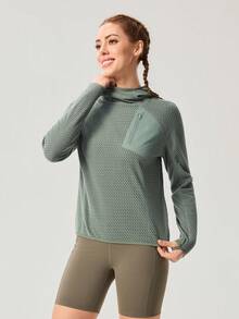 OutZeal 女士运动上衣 冬季露营徒步保暖长袖运动上衣 - 綠色 - 查看 8
