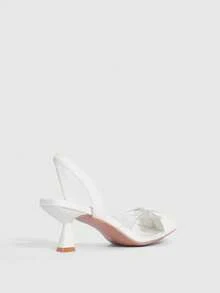 CUCCOO SZL New Arrival Women's High Heel Sandals, Sexy Jelly Patchwork PU Leather High Heels For Wedding Party - White - View 3