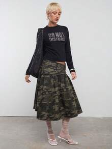 COUREZ DO NOT DISTURB CRYSTAL LS T-SHIRT - Black - View 1