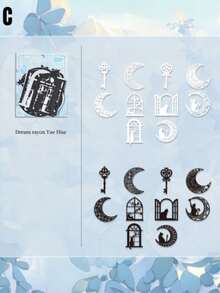 Floating Silhouette Butterfly Cutout Pearlescent Sticker Paper, High-End Retro Style Journal Sticker Pack - suit - View 17