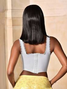 Mima John Weißes Spitzen-Camisole Top für Frauen, Weißer BH, Frauen BH, Herbst - Weiss - Übersicht 2