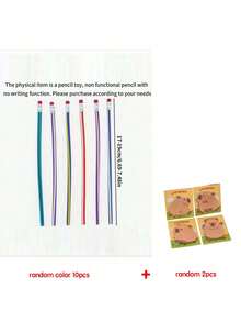 Lápices flexibles e irrompibles de colores aleatorios, adecuados como juguetes de aprendizaje y regalos de fiesta (los lápices son solo para jugar, no se recomiendan para escribir) - Multicolor - Ver 17