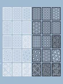 30pcs/Pack Black & White Lace Pattern Pet Decorative Stickers For Journal Planner Back To School - Lace - View 8
