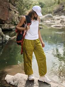 WanderVale Áo thun nữ cổ tròn 2 trong 1 kiểu dáng thường ngày, đa năng, phù hợp mặc hàng ngày, dạo phố, mùa xuân, mùa hè và đi chơi. - trắng - Xem 4