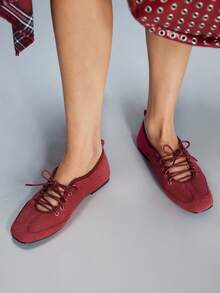 CUCCOO GRLICON Zapatos planos para mujer - Burdeos - Ver 4