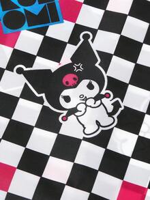 HELLO KITTY AND FRIENDS | SHEIN 女士时尚卡通图案防水大容量手提袋 - 黑白玫 - 查看 4