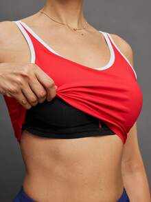 Activina Damtennisklänning med kontrastdetaljer - Röd - Visa 7