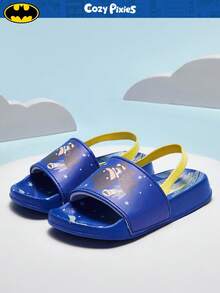 BATMAN X Cozy Pixies 1 par de sandalias planas de verano versátiles y bonitas con gráficos para bebés - Azul - Ver 4