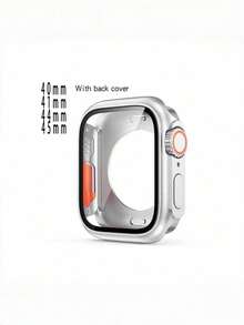 1pc Watch Screen Protector Case, Front And Back Cover Protection Case (Titanium) Watch Series 9/8/7/6/5/4/Series SE 2 45mm 41mm 44mm 40mm - Multicolor - View 9