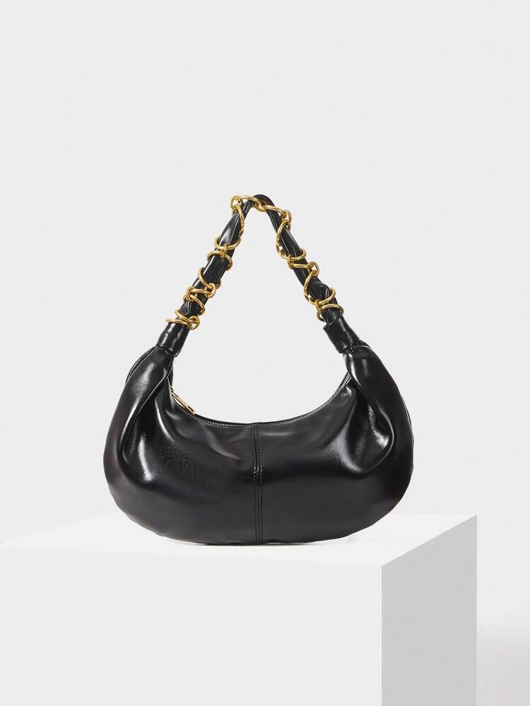 WOMEN'S FASHION CHAIN DECOR SHOULDER BAG FOR COMMUTING