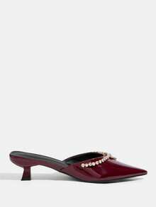 CUCCOO TILAWA Ladies, Spike Buckles, High Heels. - Burgundy - View 2