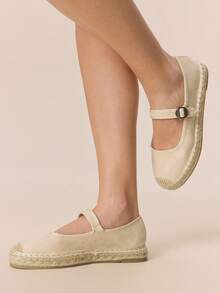 Styleloop Bohemian Style Holiday Style Leisure, Mary Jane Straw Rope Shoes, Bohemian Style, Travel Essentials, Summer Wear, Holiday Atmosphere - Mary Jane Beige - View 6
