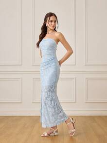 CUCCOO HITCHD 女士春夏镶钻仿珍珠元素方头4厘米粗跟时尚杏色缎面粗跟凉鞋，适合婚礼、情人节等场合穿着。 - 杏色 - 查看 3