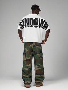 STYNVO Men's Casual Slogan Print Short Sleeve T-Shirt, Summer - White - View 5