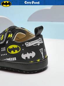 BATMAN X Cozy Pixies 一双时尚百搭的休闲软底婴儿潮童酷炫卡通趣味舒适休闲鞋/婴儿运动鞋 - 黑色 - 查看 6