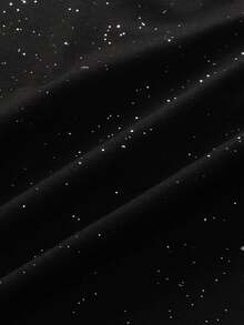 ROMWE MEN Men's Sparkling Diamond Loose T-Shirt Set, Spring/Summer - Black - View 7