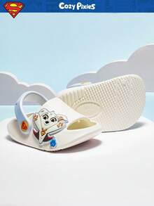 SUPERMAN X Cozy Pixies 1 Pair Cute & Versatile Non-Slip Summer Beach Flat Outdoor Slip-On Toddler Sandals - White - View 8
