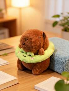 POKOJA LAND 可爱水豚毛绒钥匙扣挂件，水豚玩偶带游泳圈背包配件，耐用柔软的布料材质，时尚可爱的包包装饰，汽车挂件，生日礼物和节日礼物的完美选择 - 彩色 - 查看 10