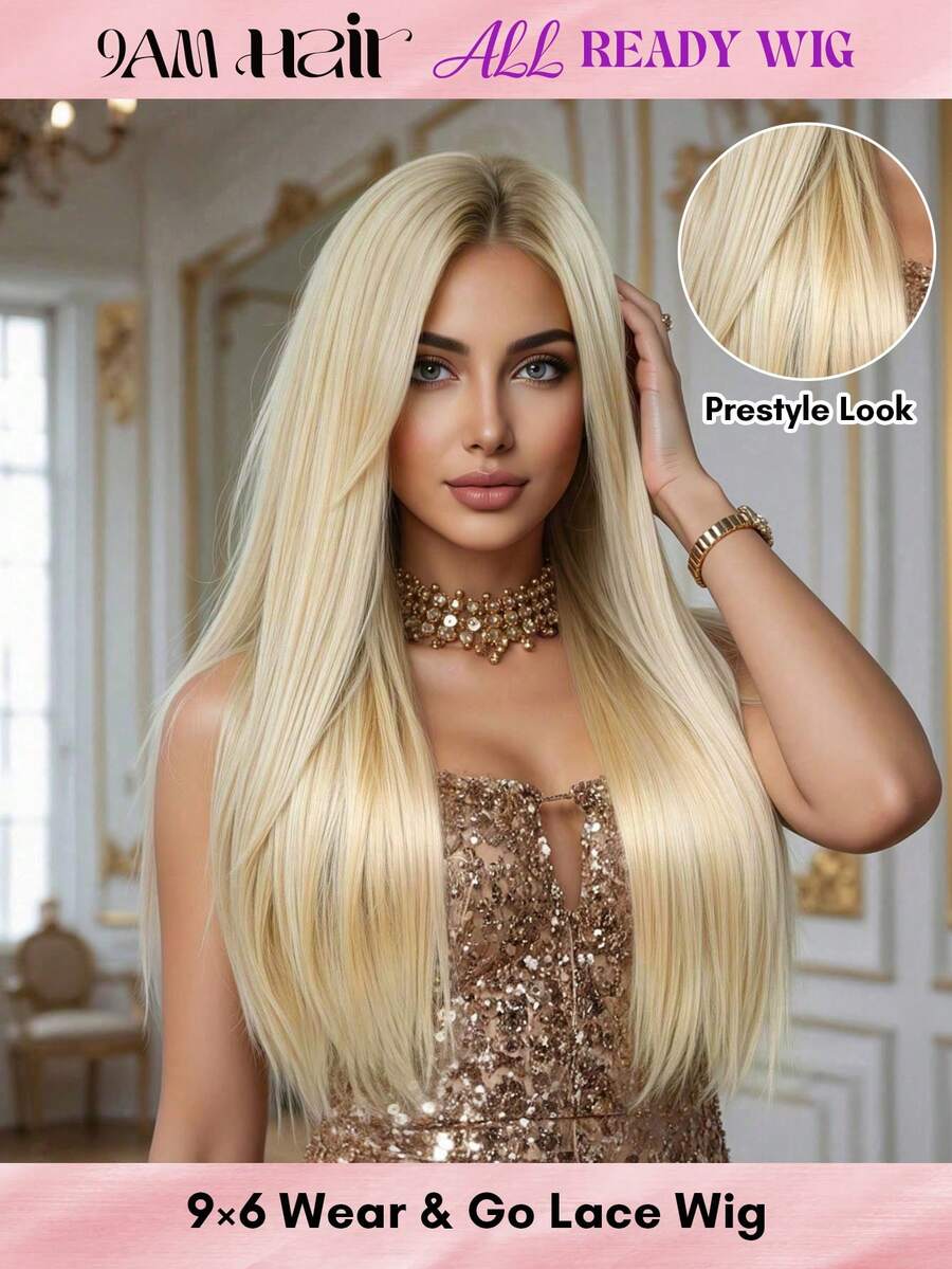 ALL READY WIG Tóc giả không keo 9x6 Highlight 27/613/Tóc giả ren Balayage phía trước thẳng Remy Tóc giả bằng tóc thật cắt sẵn Tóc giả không keo cho phụ nữ Trang phục đi nghỉ Du lịch Lễ hội Vũ hội Ngoài trời Cosplay Khuôn viên trường học Bãi biển Đám cưới Cắm trại Trang phục ngày lễ Trang phục mùa hè Phong cách thời trang Y2k Phong cách quyến rũ thanh lịch giản dị Ss25 Từ khóa - S27/613 - Xem 1