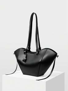 MOTF PREMIUM 女士手提包，简约日常单肩包 - 黑色 - 查看 3