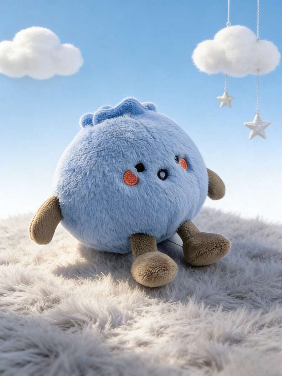 MINKOJA 5.51英寸仿真蓝莓毛绒玩具，蓝色拟人化蓝莓果实，布料材质，触感柔软，装饰性强，是派对装饰的理想之选，也是情人节、万圣节、感恩节、生日礼物和儿童派对礼品的绝佳选择。 - 彩色 - 查看 1