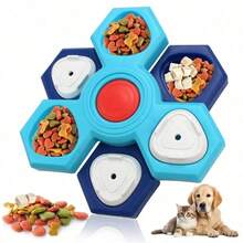 1pc New Multi-Tier Rotatable Pet Interactive Toy Puzzle Feeder, Slow Feeder Rotating Tray Dog Food Training Toy - Multicolor - View 12
