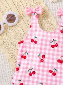 Emery Rose Kids Emery Rose Kids Áo tắm tankini in hoa dễ thương cho bé gái, kiểu dáng thường ngày, thích hợp cho mùa xuân/hè. - Hồng - Xem 6