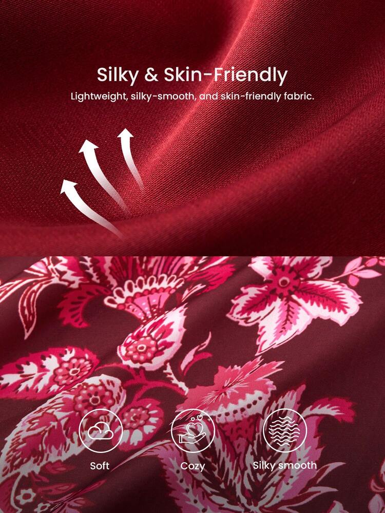 Plus Size Burgundy Pajama Set