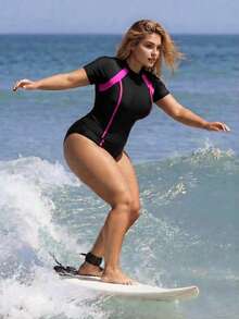Swim SPRTY 2026 Nytt Semestersportkläder 2-delars Set, Enfärgad Plus Size Tankini Badkläder - Multifärgad - Visa 6