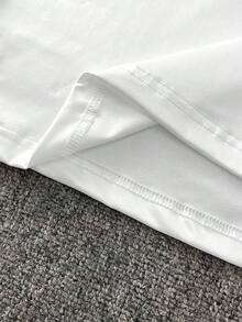 STEELVANCE RWCY097 男士圆领印花图案T恤，街头时尚男士图案T恤 - 白色 - 查看 3