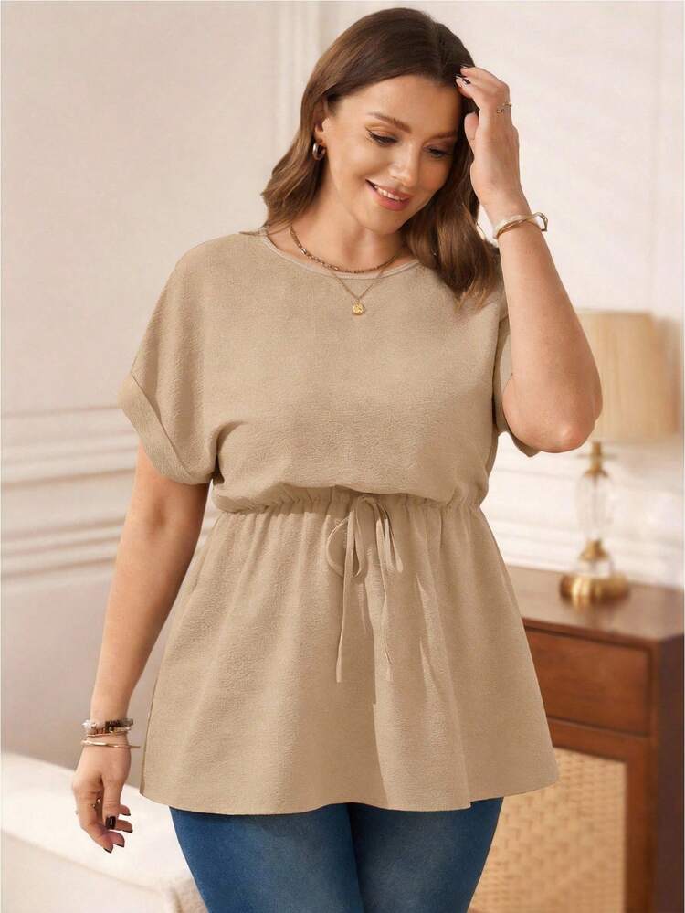 Plus Size Round Neck Batwing Sleeve Casual Solid Color Blouse, Pride Life, LGBTQ Lesbian Pride, Pride-Woman, Pride Gift Rainbow, Pride Month Printable, Summer For Women, Summer Top, Vacation Woman, Going Out Top, Country Concert , Cute Summer Top