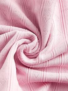 孕妇蕾丝罗纹休闲舒适三角裤 - 粉色 - 查看 10