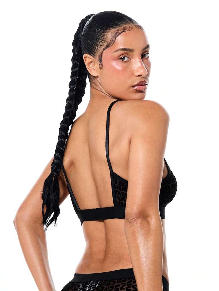 SUMWON WOMEN Mesh Bralette And Boyshort Set