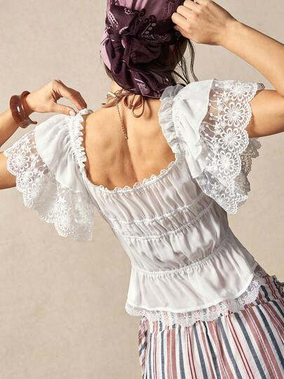 Bohemela Camisa tejida de unicolor casual para mujer