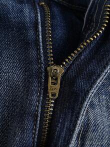 Street Life Men's Embroidered Pattern Relaxed Fit Jeans - Dark Wash - View 3