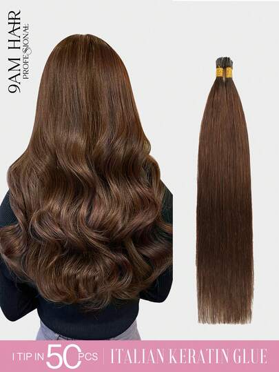 22inch 50strands I Tips Hair Extensions Real Human Hair Easy To Style Itip Human Black Hair Extensions Itip Extensions For Women