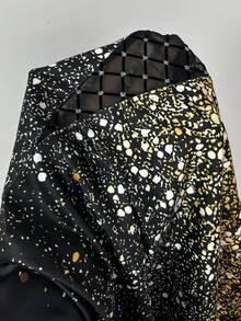 SHEIN Lady Women's Elastic Waist Mesh Rhinestone Embellished Casual Versatile Date Night Mini Skirt - Black - View 7