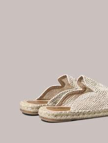 Styleloop Women's Casual Woven Slip-On Flats - Apricot - View 5