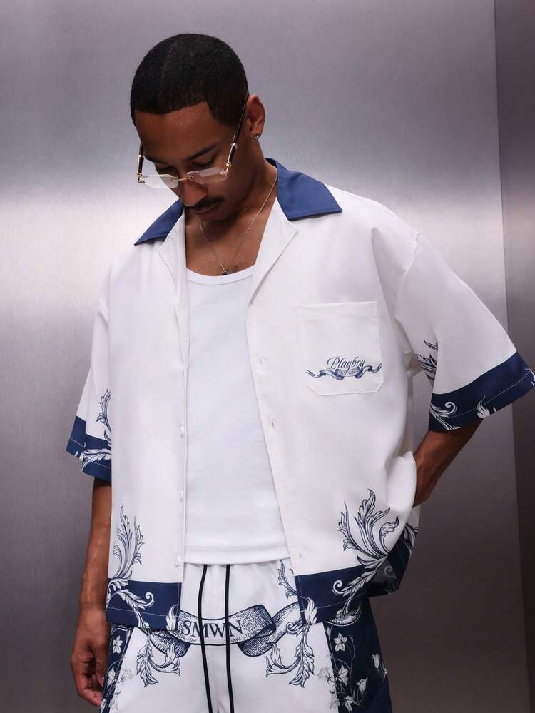 PLAYBOY X SUMWON Button-Up Shirt With Print