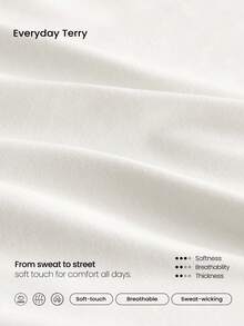 GLOWMODE 日常保暖抓绒套头衫，柔软轻盈，宽松舒适，V领设计，刺绣工艺，适合网球、高尔夫、匹克球等运动，日常休闲穿着。 - 白色 - 查看 5