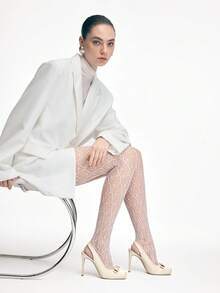 SheIn MOD Giày cao gót đế bệt bằng satin dành cho nữ, mũi vuông kín, thắt nơ, buộc dây, quai ngang, kiểu Mary Jane, slingback, giày búp bê, giày Lolita, giày dự tiệc, giày cưới, giày dạ hội, giày cao gót dễ thương, phong cách Aesthetic. - Màu be - Xem 7
